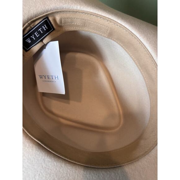 Wyeth Beige Wool Fedora Hat Wide Brim OS Casual cowgirl festival fall neutral main image 7